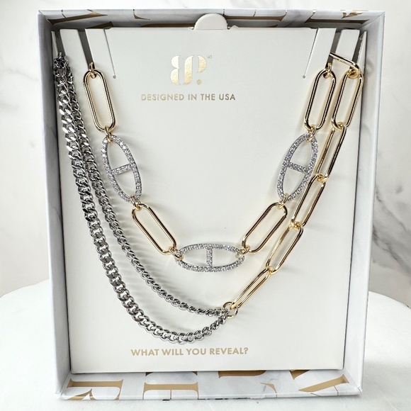 Bomb Party 2025 Luxe Layers A Complete Statement Necklace NK29933 New With tags - Picture 1 of 3